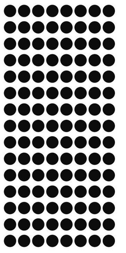 Black dots round vinyl - dots,