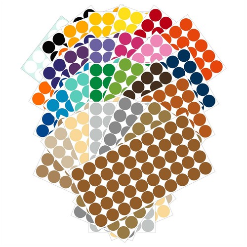 Color coding dot labels - dot, 3/4