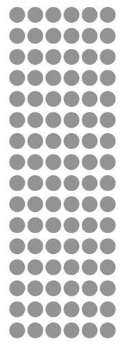 Silver dots round vinyl - silver,