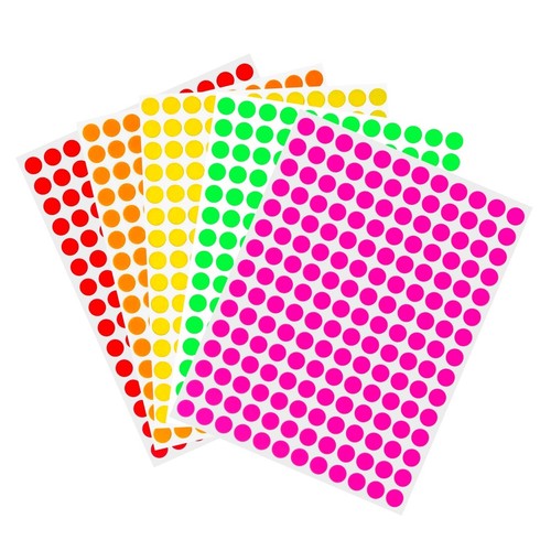 Round sticker dots 8mm - dots, ~¼”
