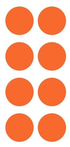Orange round label dots - orange,
