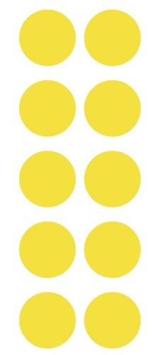 Light yellow round label - light,