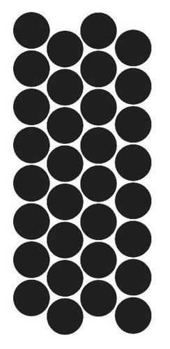 Black round label dots - 1",